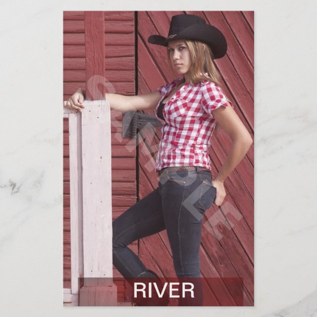 Flyer Tarjeta Zed/Comp de disparo de cabeza de dos lados (Frente)