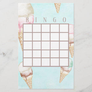Flyer Tarjetas de Bingo de Helado