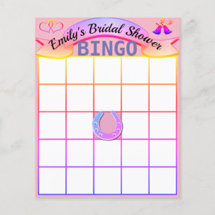 Flyer Tarjetas de Bingo Personalizadas para Despedida de