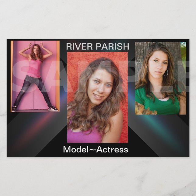 Flyer Tarjetas de Comp de Captura de Cabeza de Modelo As (Frente)