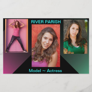 Flyer Tarjetas de Comp de Modelo Cabeza Zed