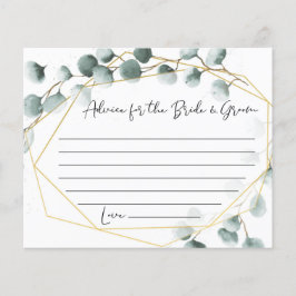 Flyer Tarjetas de Consejos de Boda de Eucalipto