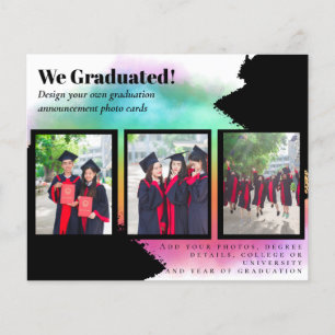 Flyer Tarjetas de Invitación de GRADUACIÓN DE Collages d