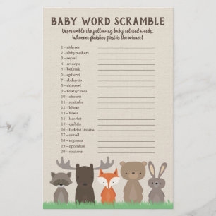 Flyer Tarjetas de juego Word Scramble de Woodland Baby S