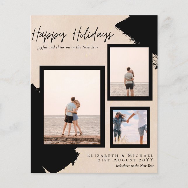 Flyer Tarjetas fotográficas de Budget Happy Holidays Res (Frente)