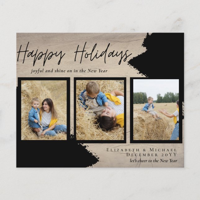 Flyer Tarjetas fotográficas de Budget Happy Holidays Res (Frente)