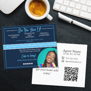 Flyer Tarjetas postales para arrendatarios de bienes raí