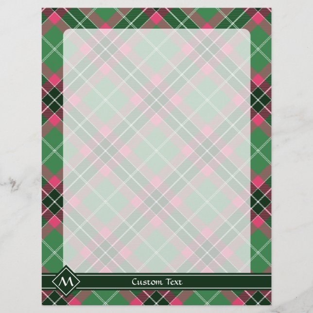 Flyer Tartán verde y rosa (Frente)