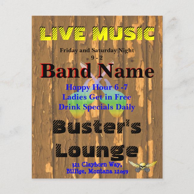 Flyer Tavern Bar Club Live Music 3 (Frente)