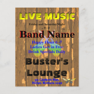 Flyer Tavern Bar Club Live Music 3