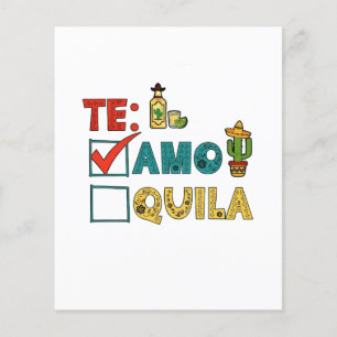 Flyer Te Amo Tequila Cinco De Mayo Funny