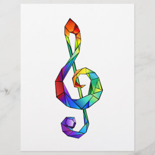 Flyer Tecla musical arcoiris tremendo clef
