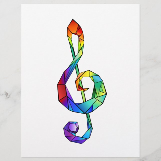 Flyer Tecla musical arcoiris tremendo clef (Frente)