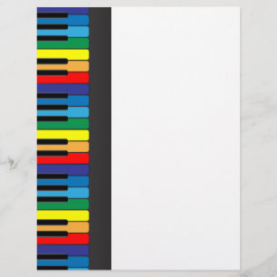 Flyer Teclado de piano colorido