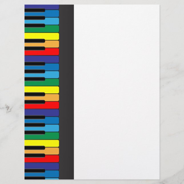 Flyer Teclado de piano colorido (Frente)