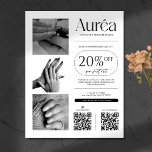 Flyer Técnica de uñas de foto simple Belleza<br><div class="desc">Promociona tu salón de uñas o de belleza con un folleto moderno y profesional que llama la atención y destaca tus servicios. Diseñado con un diseño limpio y elegante,  este folleto es perfecto para mostrar tus servicios,  descuentos o promociones especiales. Personalízalo según tus necesidades.</div>