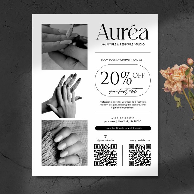 Flyer Técnica de uñas de foto simple Belleza  (Subido por el creador)