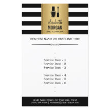 TÉCNICO DE NAIL Elegante Tiras blancas de oro negr