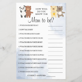 Flyer Teddy Bears ¿Qué tan bien conoces a mamá para que 
