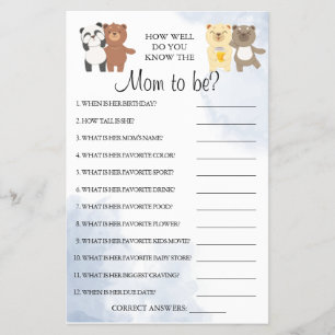 Flyer Teddy Bears ¿Qué tan bien conoces a mamá para que 