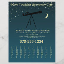 Telescopio del club de astronomía y estrellas desg
