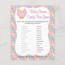 Tema de Baby Shower Pastel Pink Cute Owl | Juego