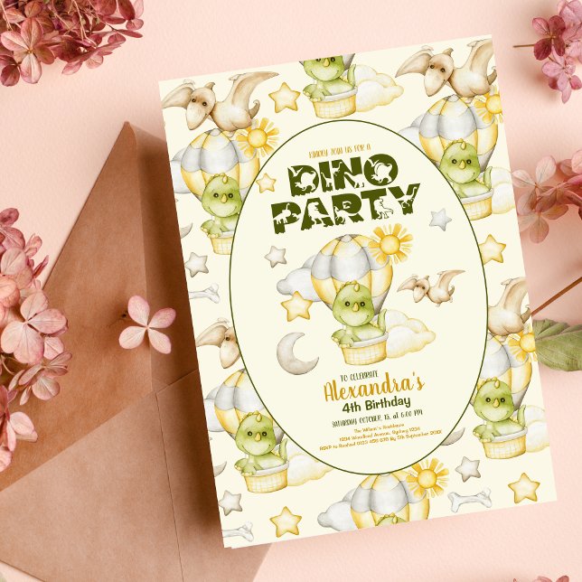 Flyer Tema de dinosaurios de presupuesto Baby Shower (Subido por el creador)