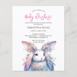 Flyer Tema de primavera del Chica de presupuesto Baby Sh
