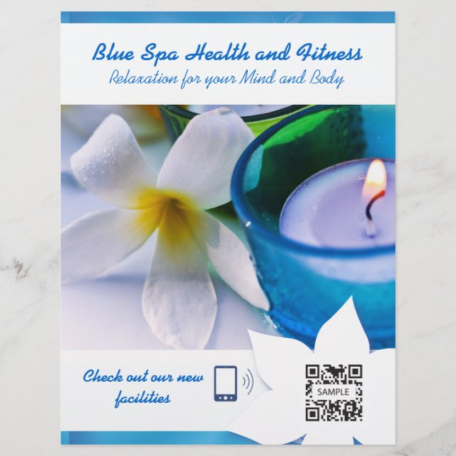 Flyer Template Blue Spa (Frente)