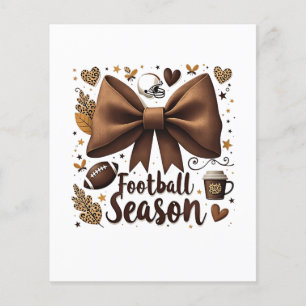 Flyer Temporada de fútbol de Game Day Bow Coquette