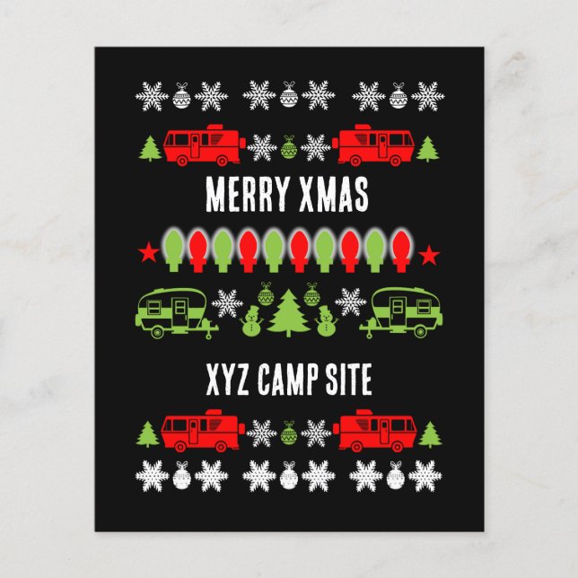 Flyer Temporada feliz de Navidades de Caravana (Frente)