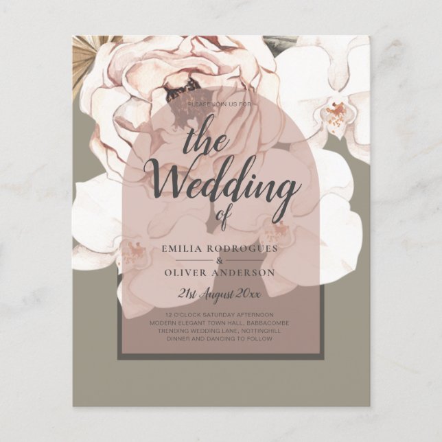 Flyer Tendencia MOSS BODA RUBOR Sage Dusty Pink (Frente)