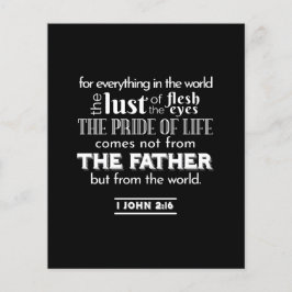 Flyer Tentaciones mundiales - 1 Juan 2:16 Verso de la Bi