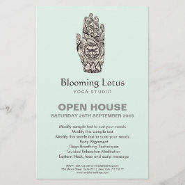 Flyer Terapia de Masaje Henna Dragonfly Tattoo Hand