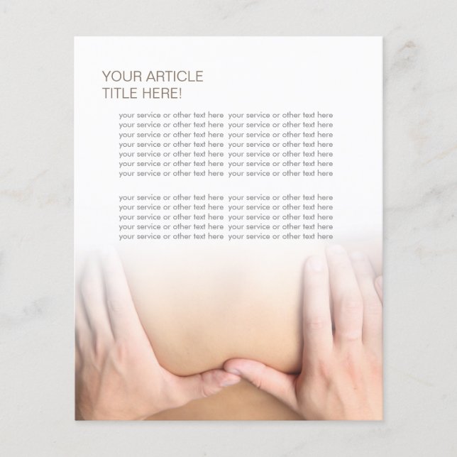 Flyer Terapia de Masaje Terapia SPA (Frente)