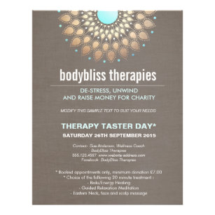 Flyer Terapia de Salud Holística de Yoga Gold Lotus