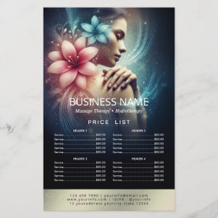 Flyer Terapia Masajista Manos Curadoras Energía Spa Prec