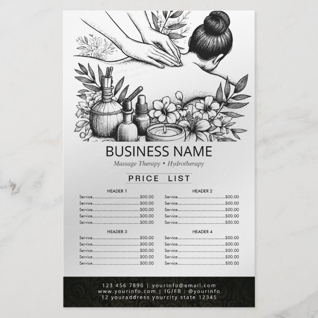 Flyer Terapia Masajista Manos Curadoras Energía Spa Prec (Frente)