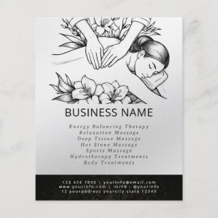 Flyer Terapia Masajista Manos Curadoras Energía Spa Well