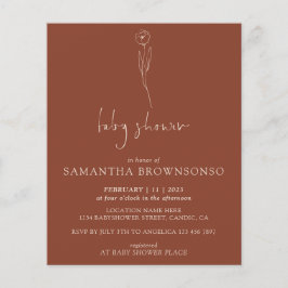Flyer Terracota Daisy Pequeña Flor Presupuesto Baby Show