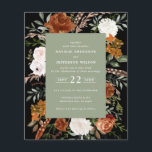 Flyer Terracota verde sage floral rústico elegante<br><div class="desc">Invitación a una boda floral a acuarela rústica y económica. Con hermosos detalles naturales,  terracota,  pampas de pasto de pampas color rosa,  negro y verde salvia eucalipto acuarela. Esta moderna invitación a la boda le permitirá fijar el estilo de su gran día.</div>