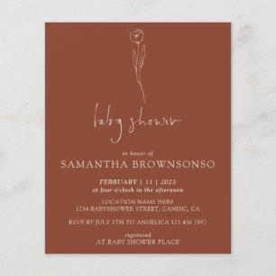 Flyer Terracotta Daisy Tiny Flower Presupuesto Baby Show