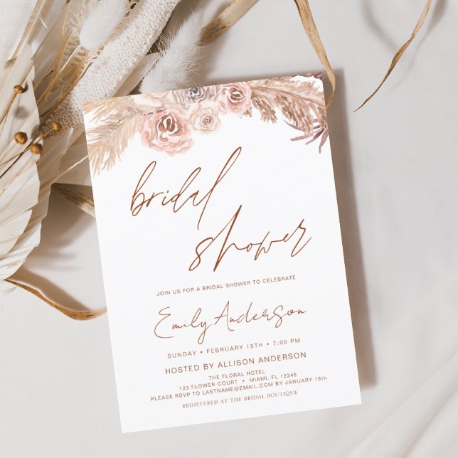 Flyer Terraza presupuestada Boho Pampas Ducha de Novias  (Subido por el creador)