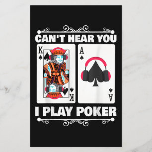 Flyer Texas Holdem Poker no puede oírte jugar al póquer