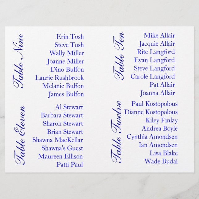 Flyer Texto de ejemplo para la tabla de asientos (Frente)