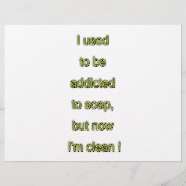 Flyer Texto divertido de jabón (Frente)