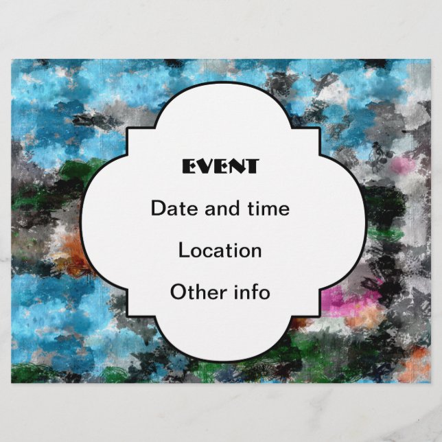 Flyer Textura colorida (Frente)