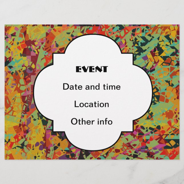 Flyer Textura de agujeros coloridos (Frente)