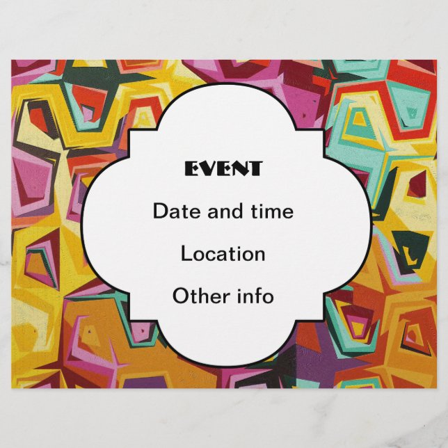 Flyer Textura de agujeros coloridos (Frente)