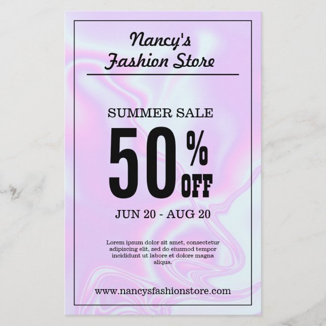 Flyer Textura de la piel de unicornio iridiscente de imi (Frente)